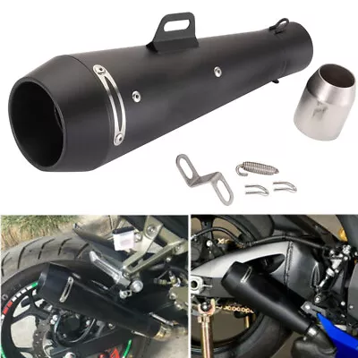 Black Motorcycle Exhaust Muffler Pipe M4 On Exhaust For GSXR 750 YZF R6 USA • $49.77