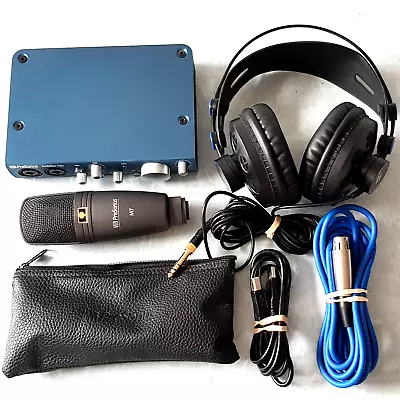 PreSonus AudioBox ITwo Studio Pack W/ USB & IPad Interface M7 Mic HD7 Phones • $243