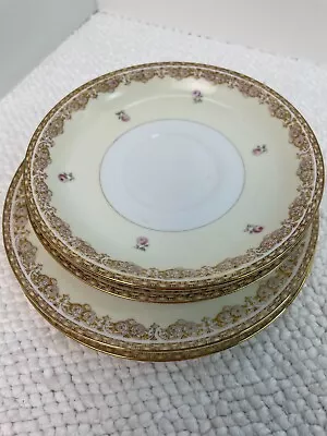 Vintage FB & Co Hand Painted In Japan Porcelain China 2 Saucers 2 Dessert Plates • $22