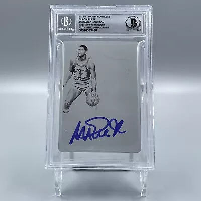 Magic Johnson Signed 2016-17 Panini Flawless #10 Printing Plate Beckett 10 Auto • $624.99