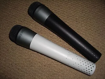 MICROSOFT XBOX 360 PAIR OF OFFICIAL WIRELESS LIPS MICROPHONES MICS White & Black • £22.99