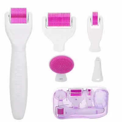 $29.81 • Buy 6 In 1 Derma Roller Skin Therapy Kit With 0.5mm 1.0mm And 1.5mm Needles