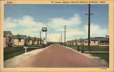 McKinney Texas TX Ashburn General Hospital Linen Vintage Postcard • $7.05