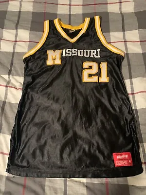 Rawlings Missouri Tigers Jermaine Wilkins 1990-91 Basketball Jersey 44 Blac • $450