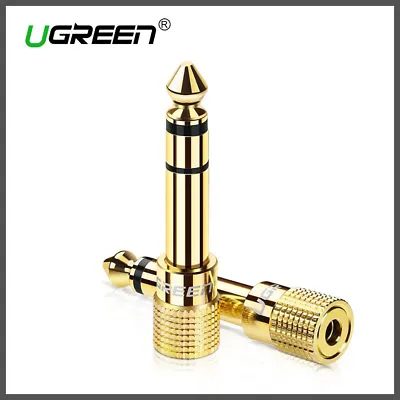 Ugreen 3.5mm 1/8 Inch Female To 6.35mm 1/4 Inch Male Stereo Audio Jack Adapter • £7.99