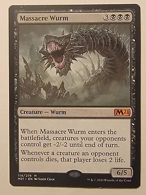 MTG Massacre Wurm Core Set 2021 114/274 Regular Mythic Pack Fresh • $5