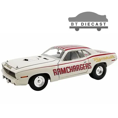 Acme 1970 Plymouth Hemi Cuda Super Stock Ramchargers 1/18 White A1806128 • $139.95