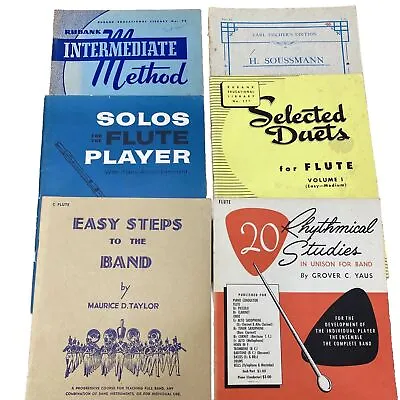 Vintage Flute Sheet Music Books Lot - Rubank Schirmer Fischer Belwin Mills • $14.99