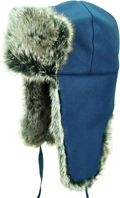 $28.95 • Buy Kangol Wool Ushanka Trapper Style Hat Prussian Faux Fur Size Small