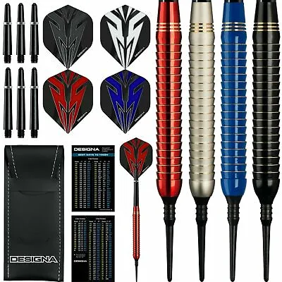 Soft Tip Mako Shark Grip Darts Set 20g 22g Grams Brass Electro Razor Edge • $3.75