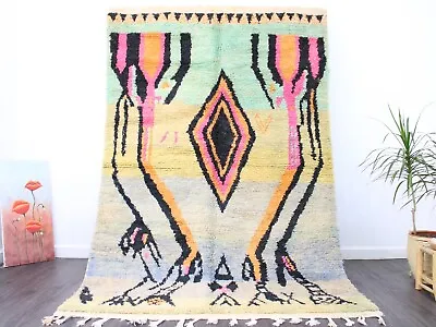 Handmade Moroccan Rug Berber Rug Boujad Rug Handwoven Morrocan Rug Beni Ourain • $450