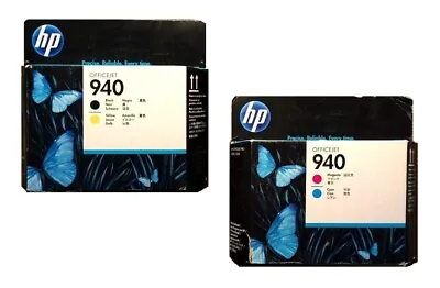 2 X Printer Head HP Officejet Pro 8000 8500 8500A Plus / No. 940 C4900A C4901A • $290.73