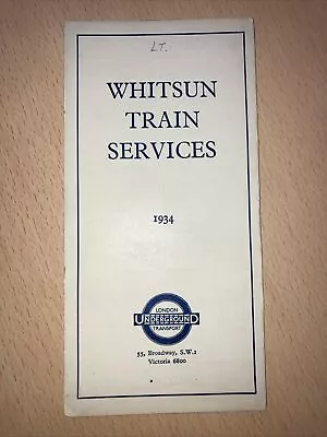 London. Underground. Train Service S. (. Whitsun.  Train. Service S.  1934   ) • £9.99