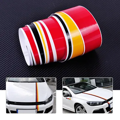 $9.32 • Buy Reflective Germany Flag Color Car Body Strip Sticker Decal Fit For Audi VW BMW