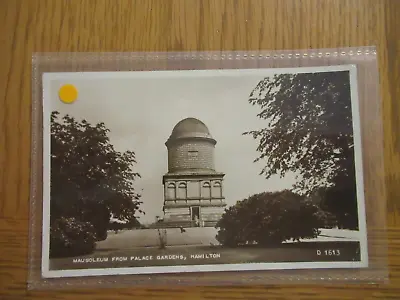 Mausoleum From Palace Gardens Hamilton South Lanarkshire - RPPC - Posted • £3.75