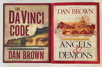 Dan Brown Lot Set 2 The Da Vinci Code Angels & Demons Illustrated Editions 1st • $29.99