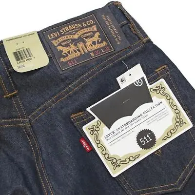 Levis 511 Skateboarding SB Slim Fit Men’s Denim Jeans Raw Rigid Indigo 955810001 • $67.99