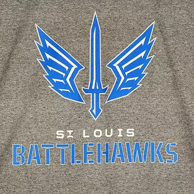 XFL ST LOUIS BATTLEHAWKS EXTRA LARGE XL Shirt GRAY Football UFL CASUAL NWT • $15.99