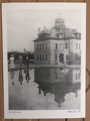 Postcard Unposted Texas Midland- Pond On Courthouse Grounds -repro • $5