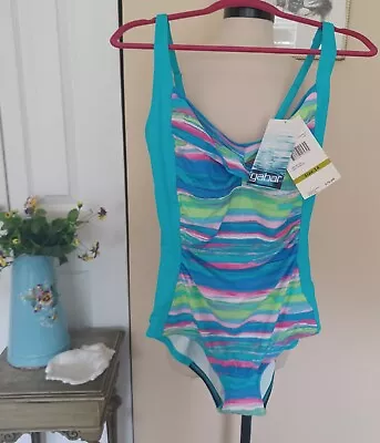 Gabar Vintage Swimsuit One Piece Turquoise Size 14 New With Tags • $44.95