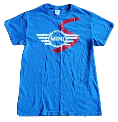 Vtg MINI COOPER S Automobile Car Blue T-SHIRT | Small • $23