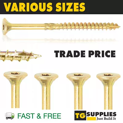 £1.99 • Buy Torx Wood Chipboard Screws Structural Countersunk Self Tapping Timber Screws