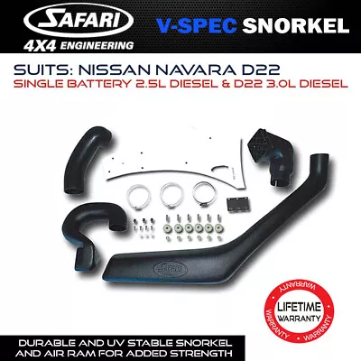 Safari Snorkel Fits Nissan Navara D22 Single Battery 2.5L & 3.0L Diesel V-Spec • $508.99