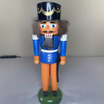 VTG Real Fur Nutcracker  Made In German Democratic Republic East Germany 10.25” • $30