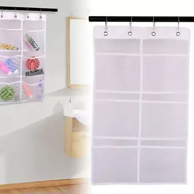 Bathroom Shower Caddy Organizer Mesh 6 Pockets Soap Shampoo Storage Bag Hanging • $6.69