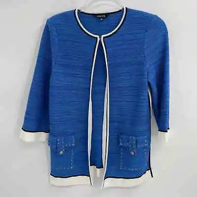 MISOOK Cardigan Jacket Women's Size S Knit 3/4 Sleeve Heritage Fit Lightweight • $25.95