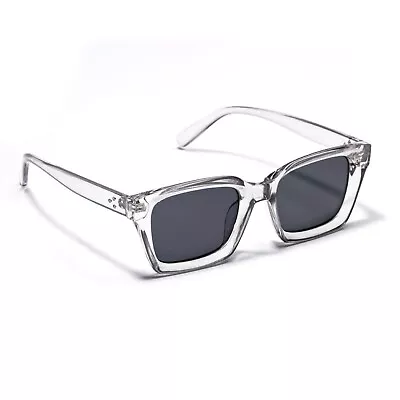 Gray Square Thick Frame Men's Women's Designer Style Shades Sunglasses • $10.99