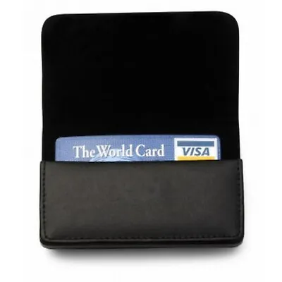 £4.99 • Buy Black Leather Business Or Credit Card Holder Magnetic Closing Case - FG430