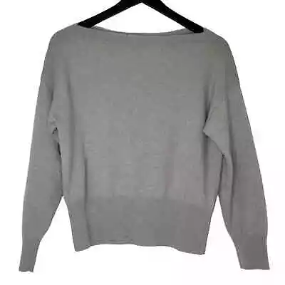 J. Crew Cashmere Pullover Sweater Women Medium Gray Boatneck Cozy   • $29.88