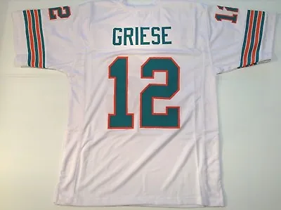 UNSIGNED CUSTOM Sewn Stitched Bob Griese White Jersey - M L XL 2XL 3XL • $35.99