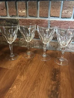 Vintage (4) Water Goblets  (Heisey?)  Stemmed Elegant Clear  Beverage Glasses • $35