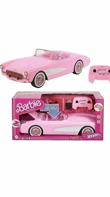 Barbie The Movie Collectible Car Pink Corvette Convertible Remote Control NIB • $161.34