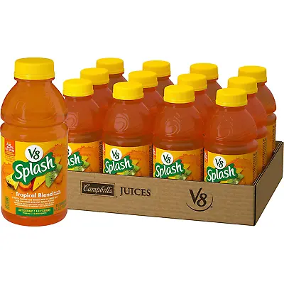 $26.12 • Buy (12 Pack) V8 Splash Tropical Fruit Blend Flavored Juice Beverage 16 FL OZ Bottle