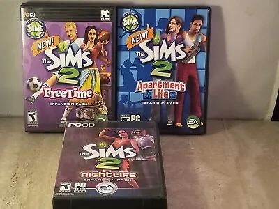 £18.67 • Buy Sims 2 Expansion Packs Lot Of 3 Free Time,night Life,apartment Life. Tested !