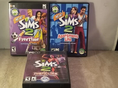£18.67 • Buy Sims 2 Expansion Packs Lot Of 3 Free Time,night Life,apartment Life. Tested !