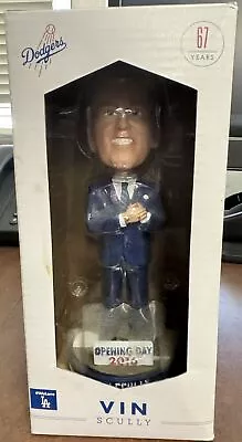 Dodgers 67 Years Opening Day 2016 Vin Scully Bobblehead Figurine #10 Of 10 • $84.99