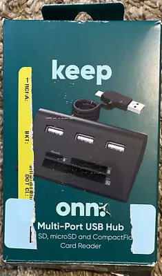 Keep Onn Multi-Port USB Hub With SD MicroSD & CompactFlash Card Reader V1 • $9.99