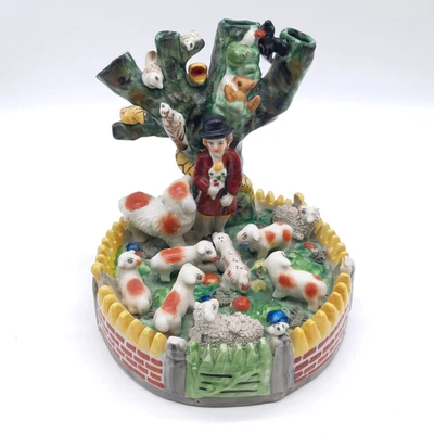 £34.99 • Buy Staffordshire Pearlware Pottery Group Of Shepherd And Herd Damaged (#H1/04)
