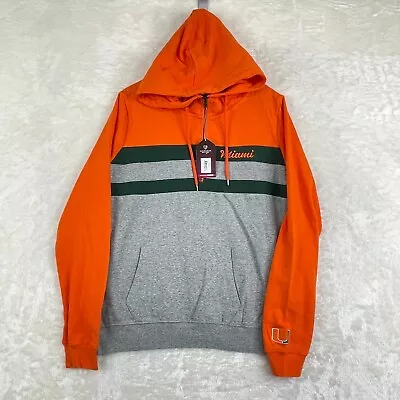 Miami Hurricanes Hoodie Sweatshirt Womens XL Extra Large Orange Green Gray UM • $22