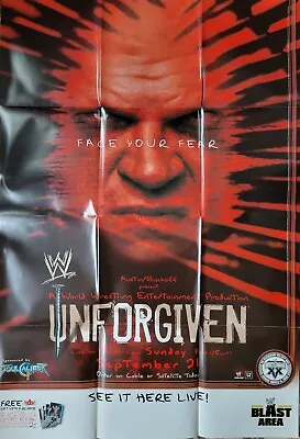 WWE 2003 Unforgiven Full Size 27x40 Folded Poster Features Kane • $20