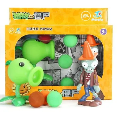 NEW Plants Vs Zombies PVZ Peashooter ABS Shooting Bullets Figure Kids Toy Gift • $22.73