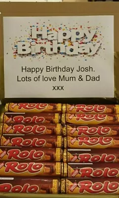 Personalised NESTLE ROLO Chocolate Box Hamper Birthday Christmas Gift Treat UK • £10.99