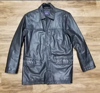 Kangol Mens Leather Peacoat Jacket /Sz M • $55.75