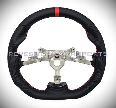 REVESOL Black Flat Sports Steering Wheel Red Strip For 2006-2013 Corvette C6 Z06 • $269