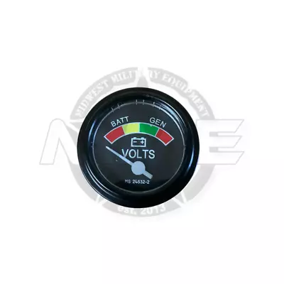 Black Replacement Voltage Gauge MS24532-2 M-Series Military Truck HMMWV H1 • $54.99