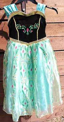 FROZEN ANNA PRINCESS Costume DressGirls Size 140 Zip Halloween #H34 • $9.09